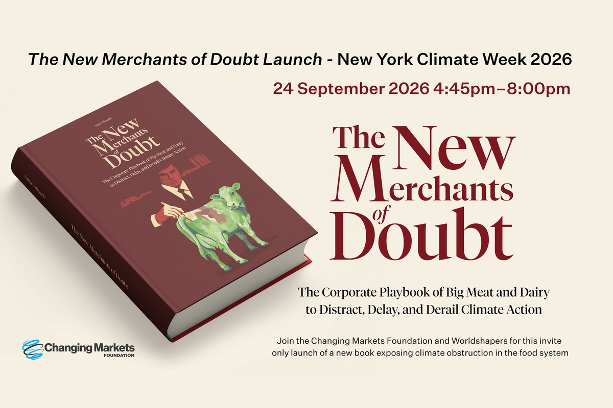 Book launch - The New Merchants of Doubt: The corporate playbook of Big Meat and Dairy to Undermine Climate Action