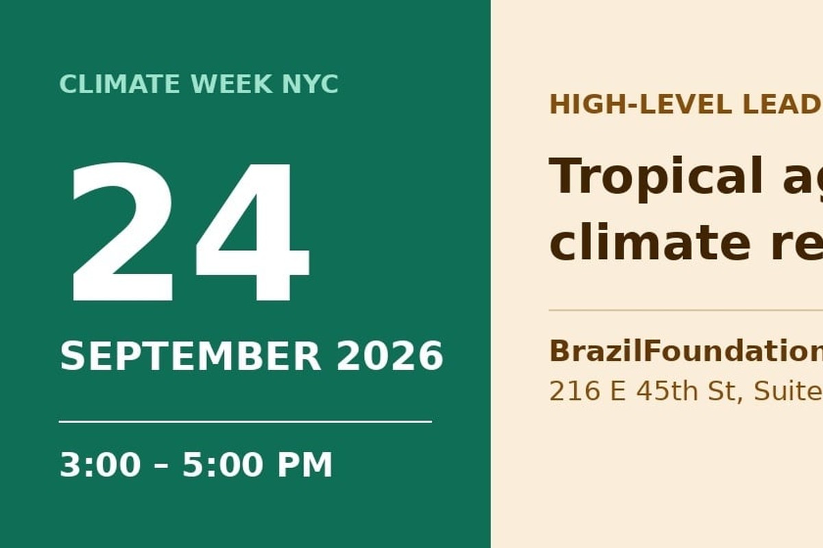 High-Level Leadership Roundtable for Tropical Agriculture