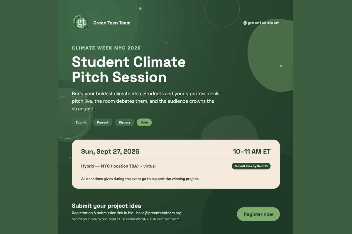 Climate Pitch Session, GTT x Climate Week NYC 2026
