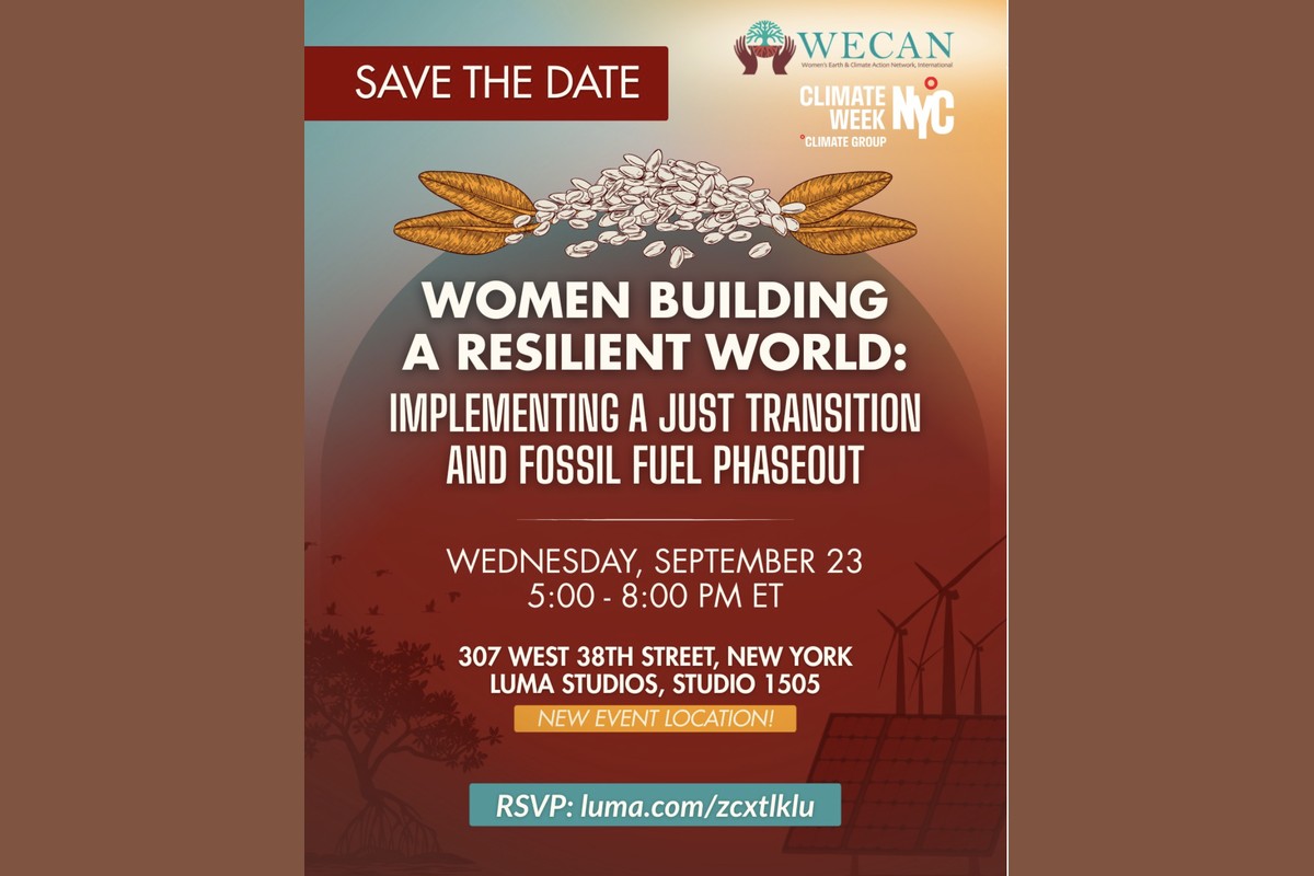 Women Building a Resilient World: Implementing a Just Transition and Fossil Fuel Phaseout