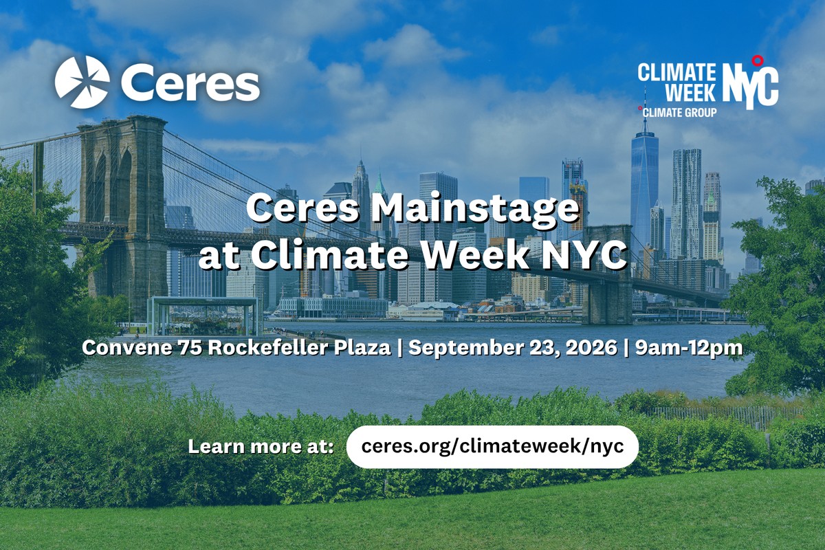 Ceres at Climate Week NYC