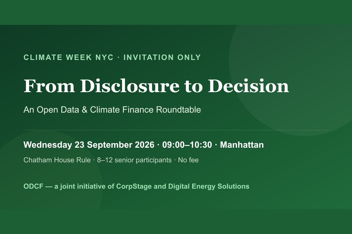 Open Data and Climate Finance: Making Climate Data Usable in Credit Decisions, or Financing the Transition: Interoperable Data for Project and Resource Finance.