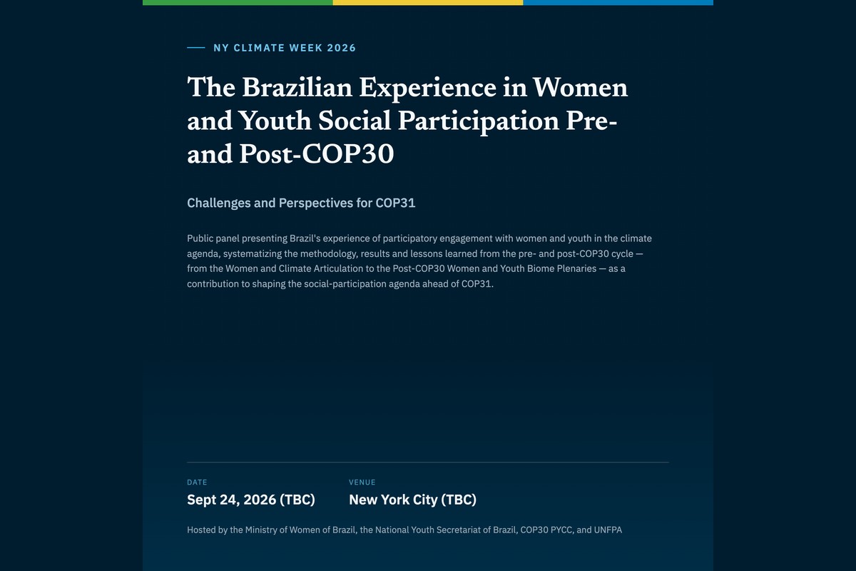 The Brazilian Experience in Women and Youth Social Participation Pre- and Post-COP30: Challenges and Perspectives for COP31