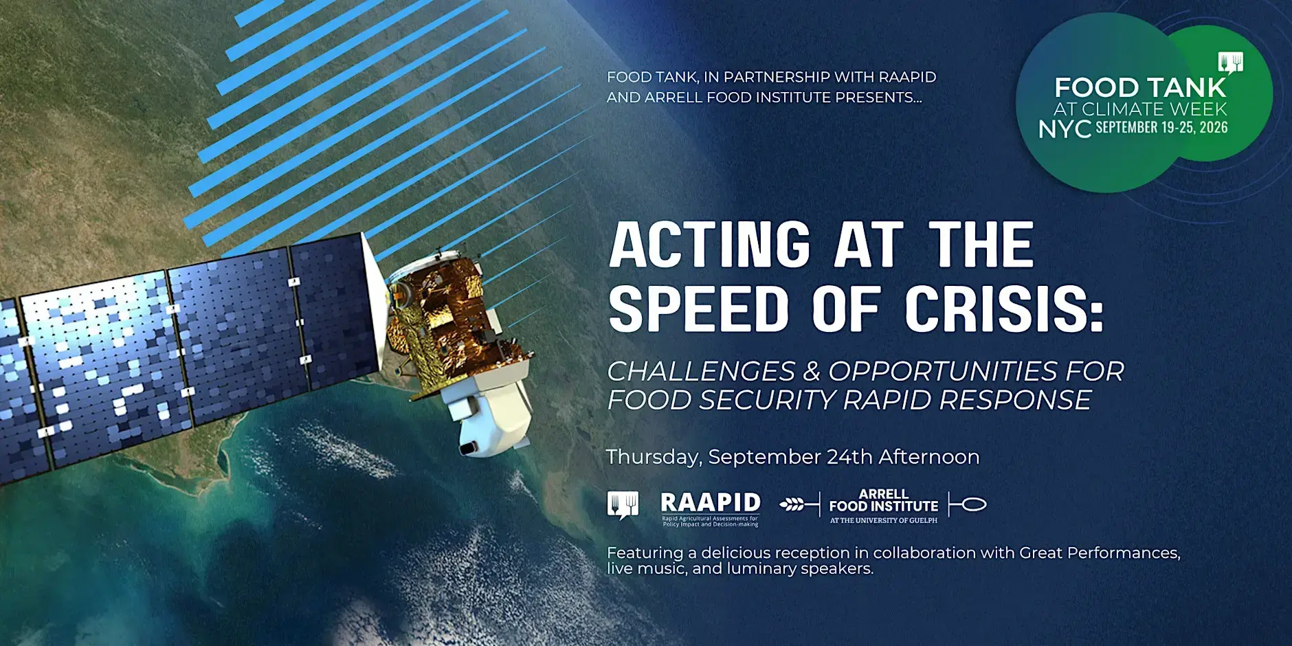 Food Tank at Climate Week NYC: Acting at the Speed of Crisis: Challenges & Opportunities for Food Security Rapid Response