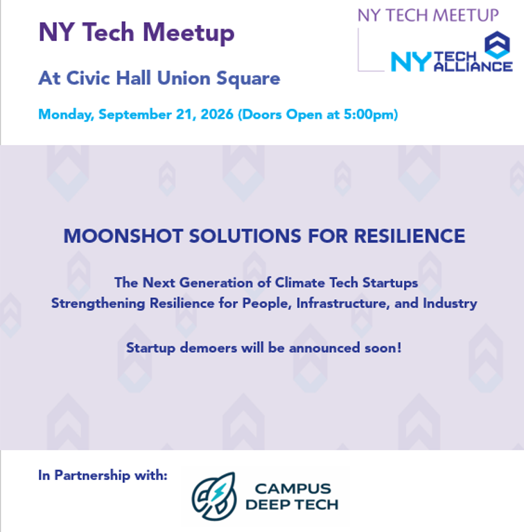 NY Tech Meet Up: Climate Tech Edition