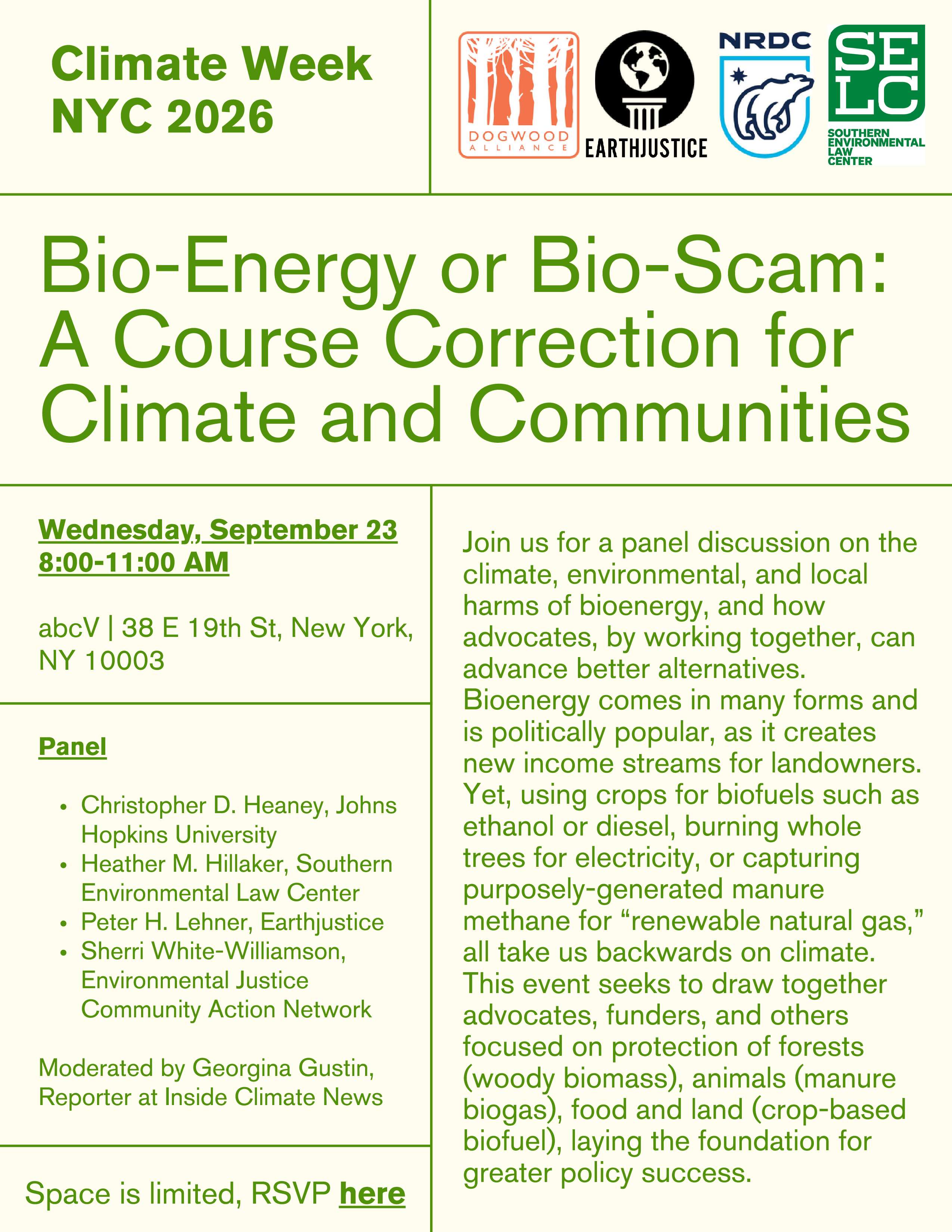 Bio-Energy or Bio-Scam: A Course Correction for Climate and Communities
