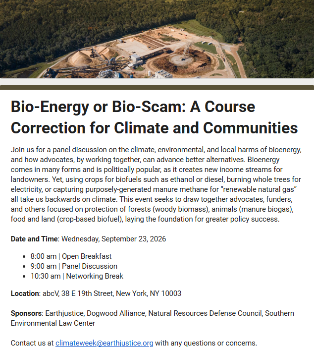 Bio-Energy or Bio-Scam: A Course Correction for Climate and Communities