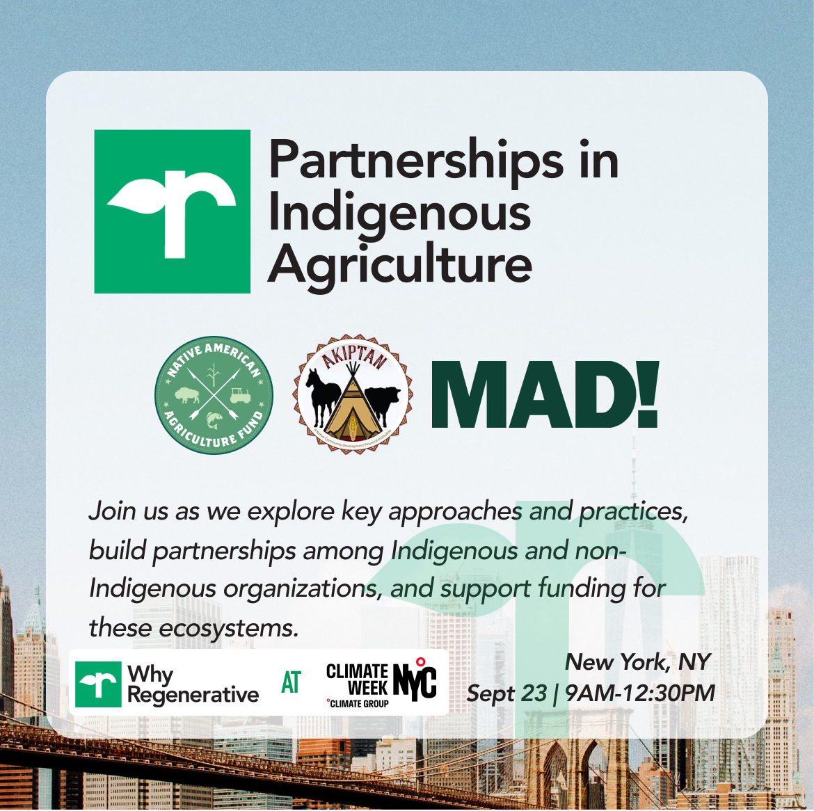 Why Regenerative: Partnerships in Indigenous Agriculture