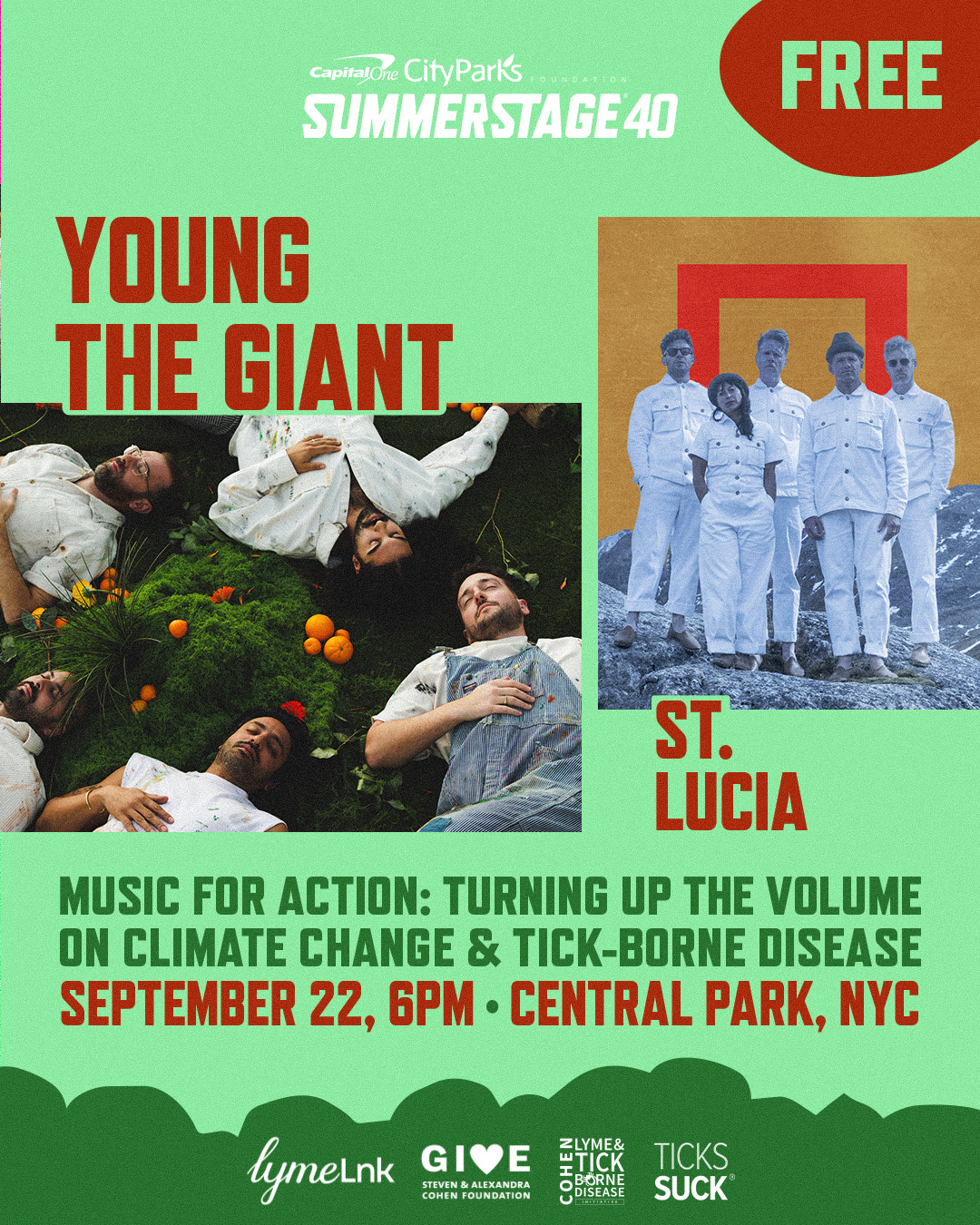 Capital One City Parks Foundation SummerStage Presents: Music against climate change & tick-borne disease