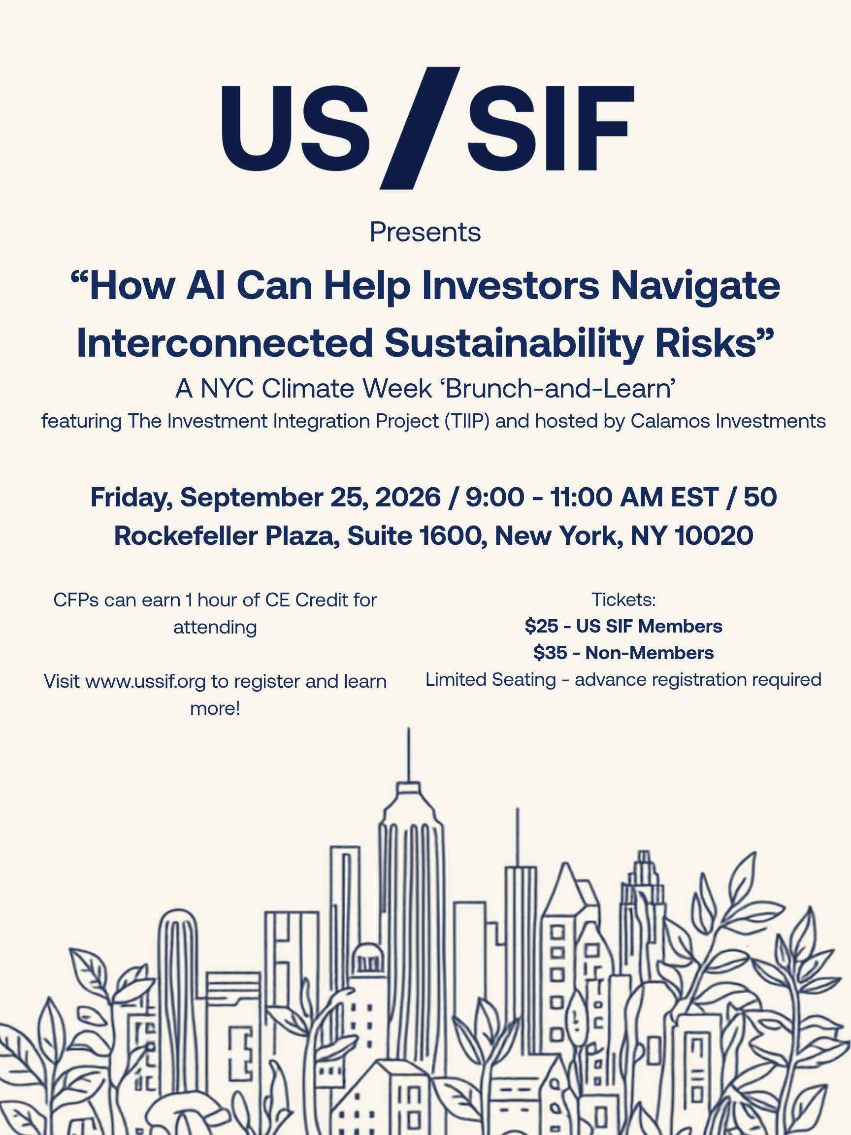 US SIF 'Brunch-and-Learn': How AI Can Help Investors Navigate Interconnected Sustainability Risks