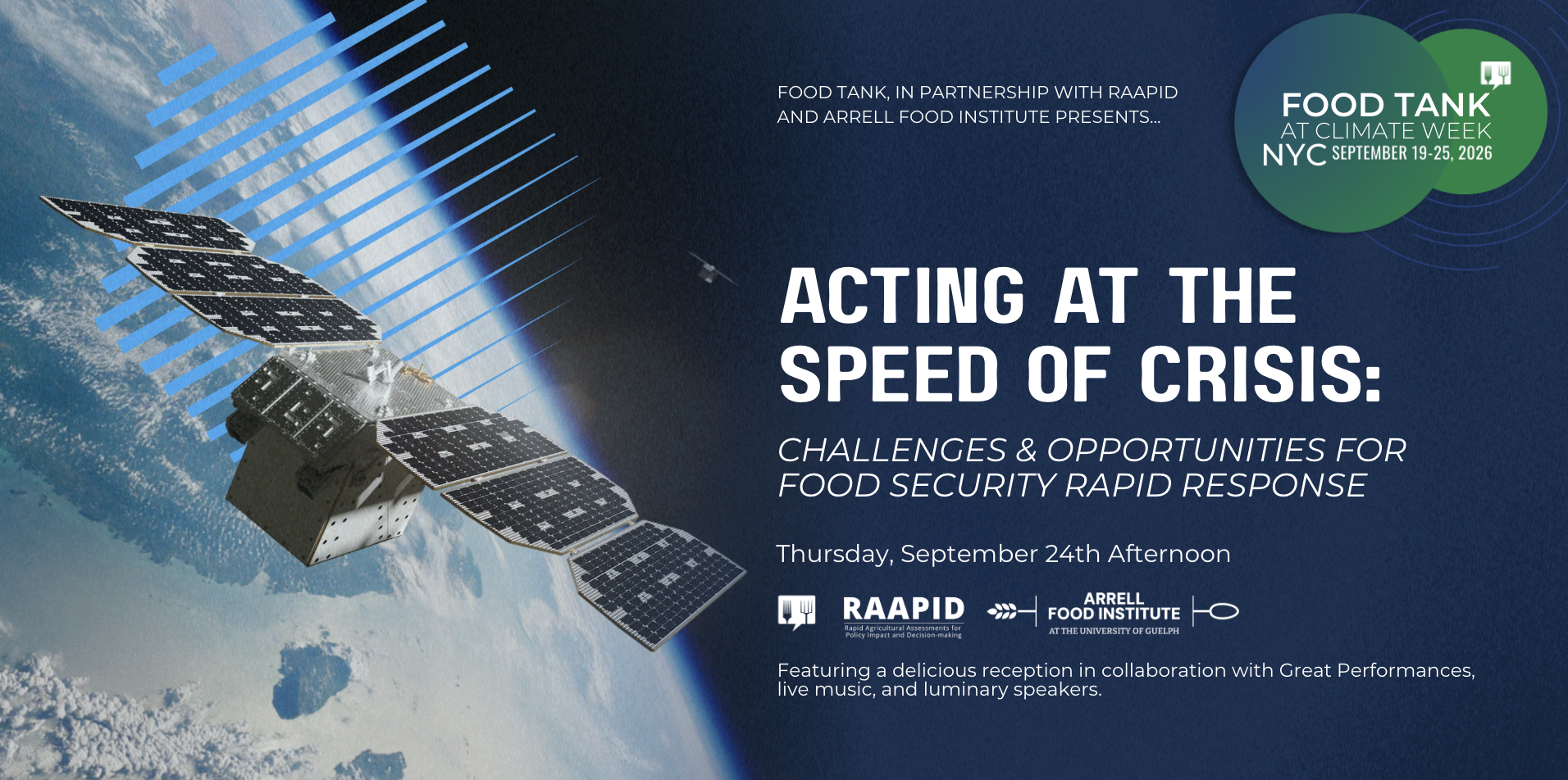 Food Tank at Climate Week NYC: Acting at the Speed of Crisis: Challenges & Opportunities for Food Security Rapid Response