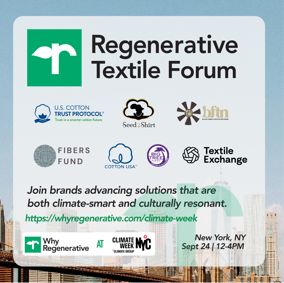 Why Regenerative: Regenerative Textiles Forum