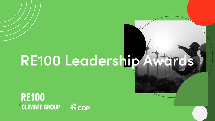 RE100 Leadership Awards title card