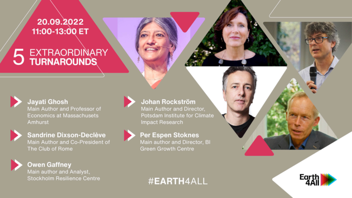 Earth4All: Five extraordinary turnarounds to secure a safe, secure and prosperous future for all on a healthy planet 