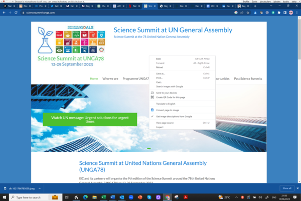 Science Summit at UN General Assembly (UNGA78)